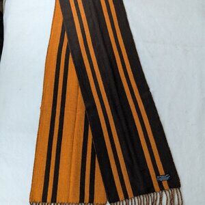 Authentic Burberry Plaid Scarf Brown/Orange | Winter Classic | Clean Used.